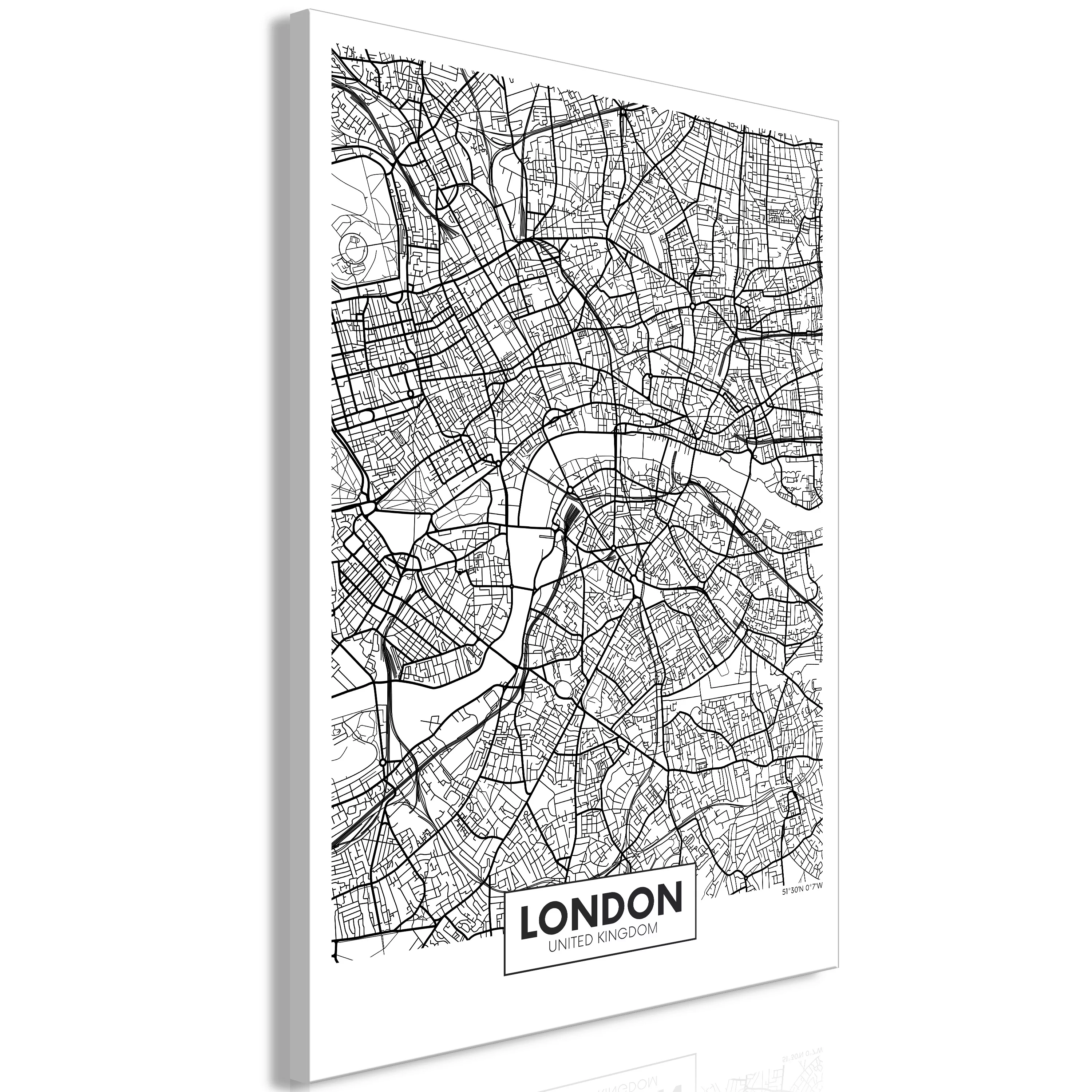 Wandbild - Map Of London (1 Part) Vertical günstig online kaufen