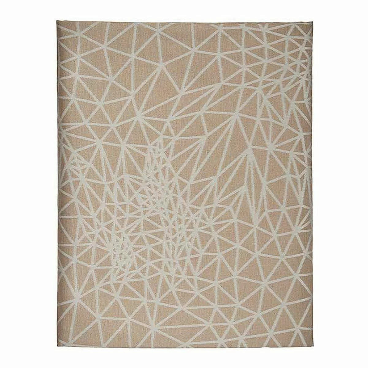 Tischdecke Jacquard Abstrakt Beige (140 X 180 Cm) günstig online kaufen