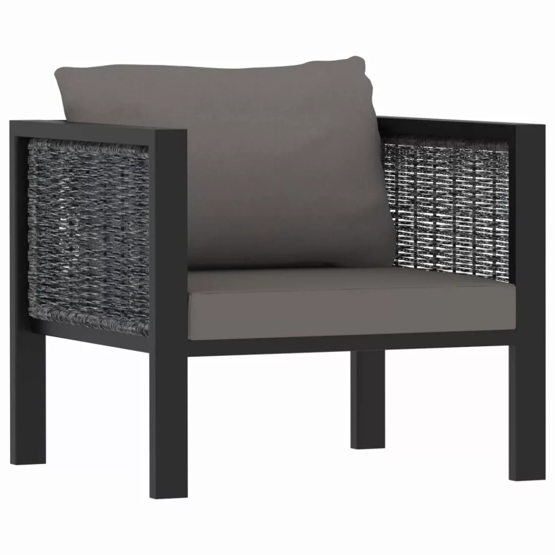 Sofa-element Mit Kissen Poly Rattan Anthrazit günstig online kaufen