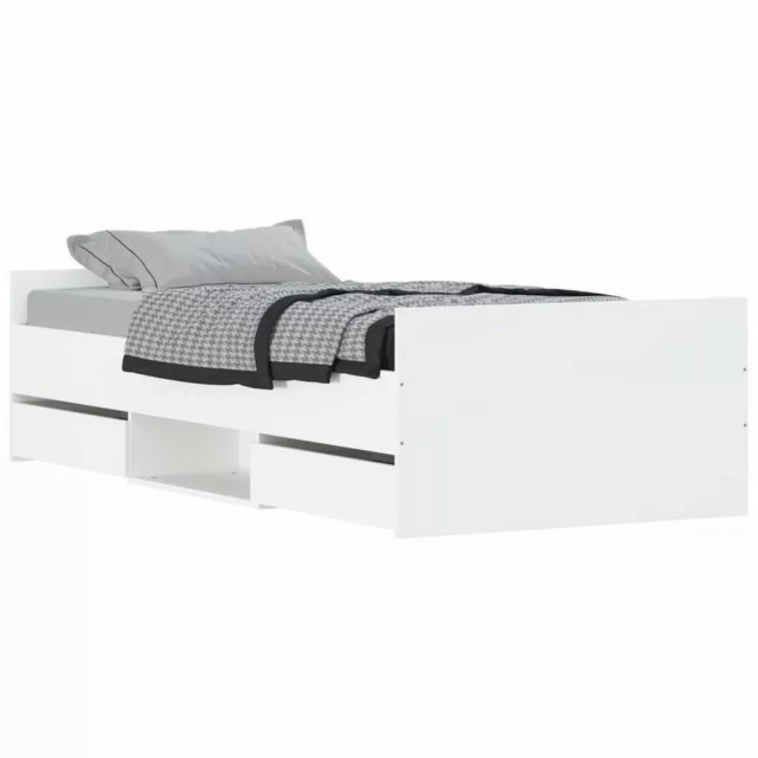 furnicato Bett Bettgestell mit Kopf- und Fußteil Weiß 90x190 cm günstig online kaufen