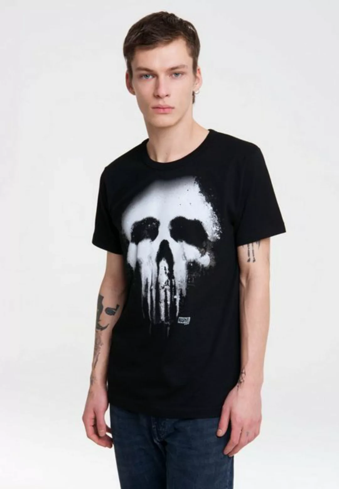 LOGOSHIRT T-Shirt Punisher Marvel mit lässigem Siebdruck günstig online kaufen