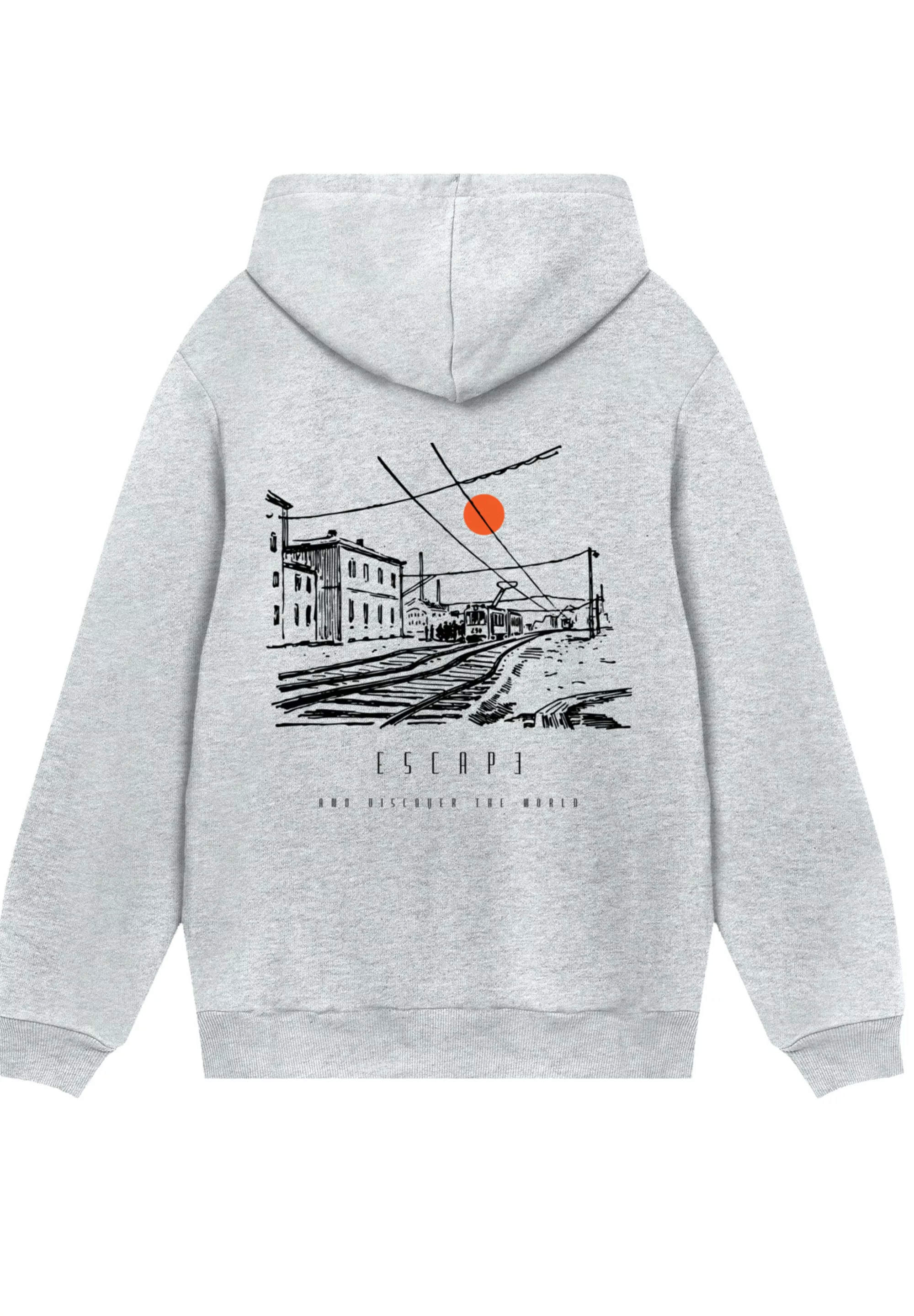 F4NT4STIC Kapuzenpullover "Escape Discover the World Town Train Station", P günstig online kaufen