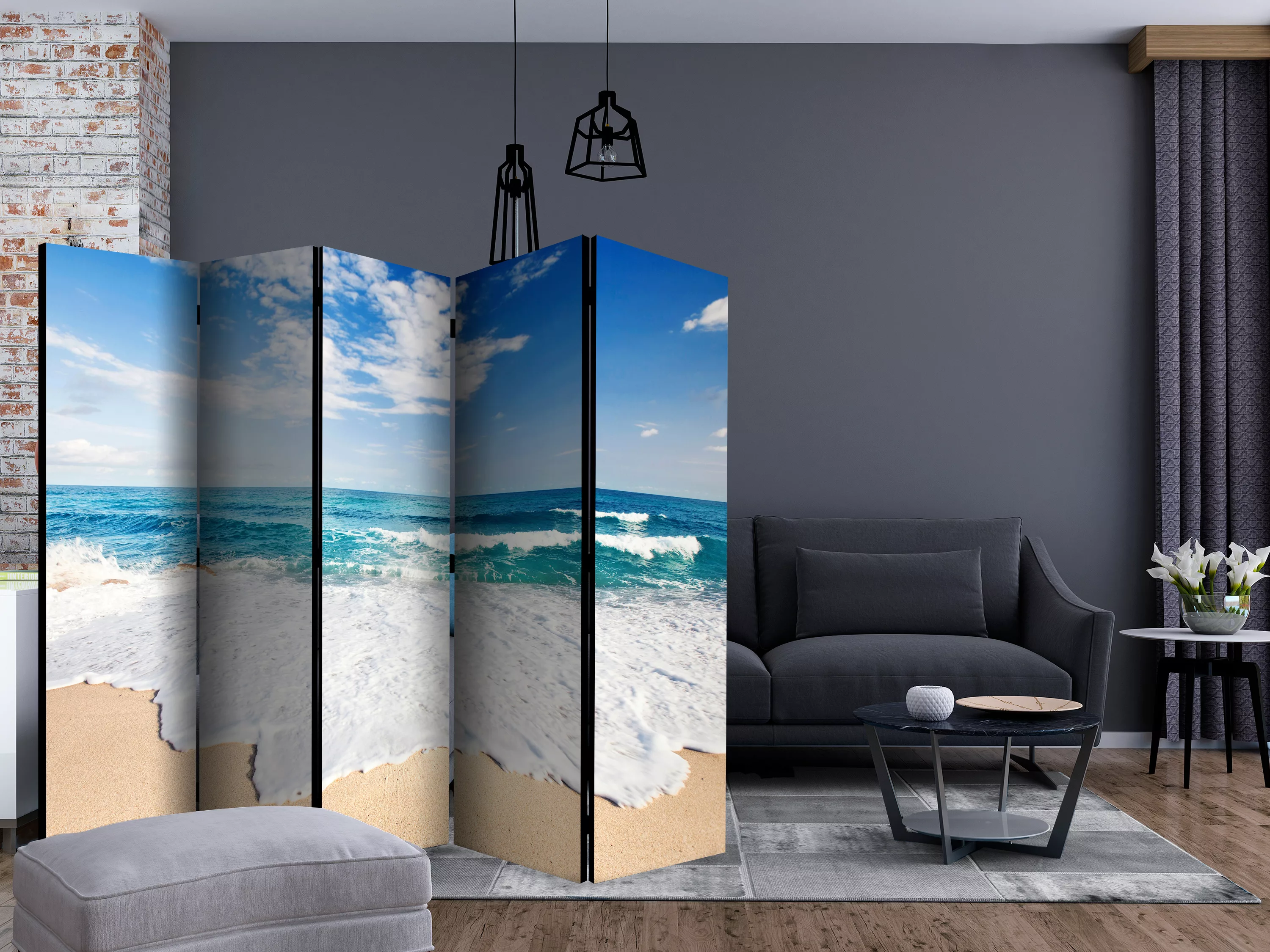 5-teiliges Paravent - Photo Wallpaper – By The Sea Ii [room Dividers] günstig online kaufen