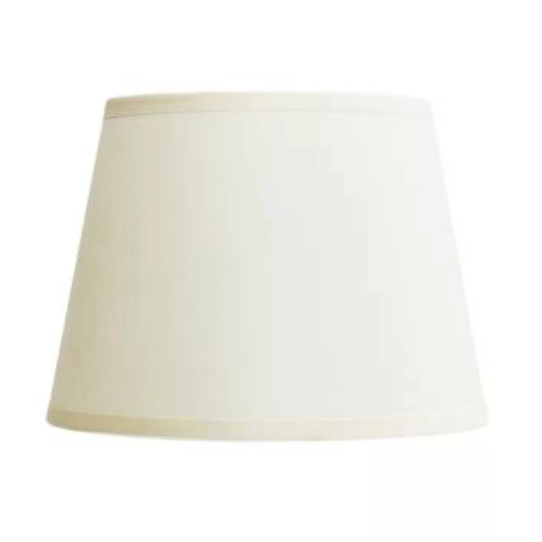 Stoff Lampenschirm MAJA Weiß konisch für Tischleuchten E27 günstig online kaufen