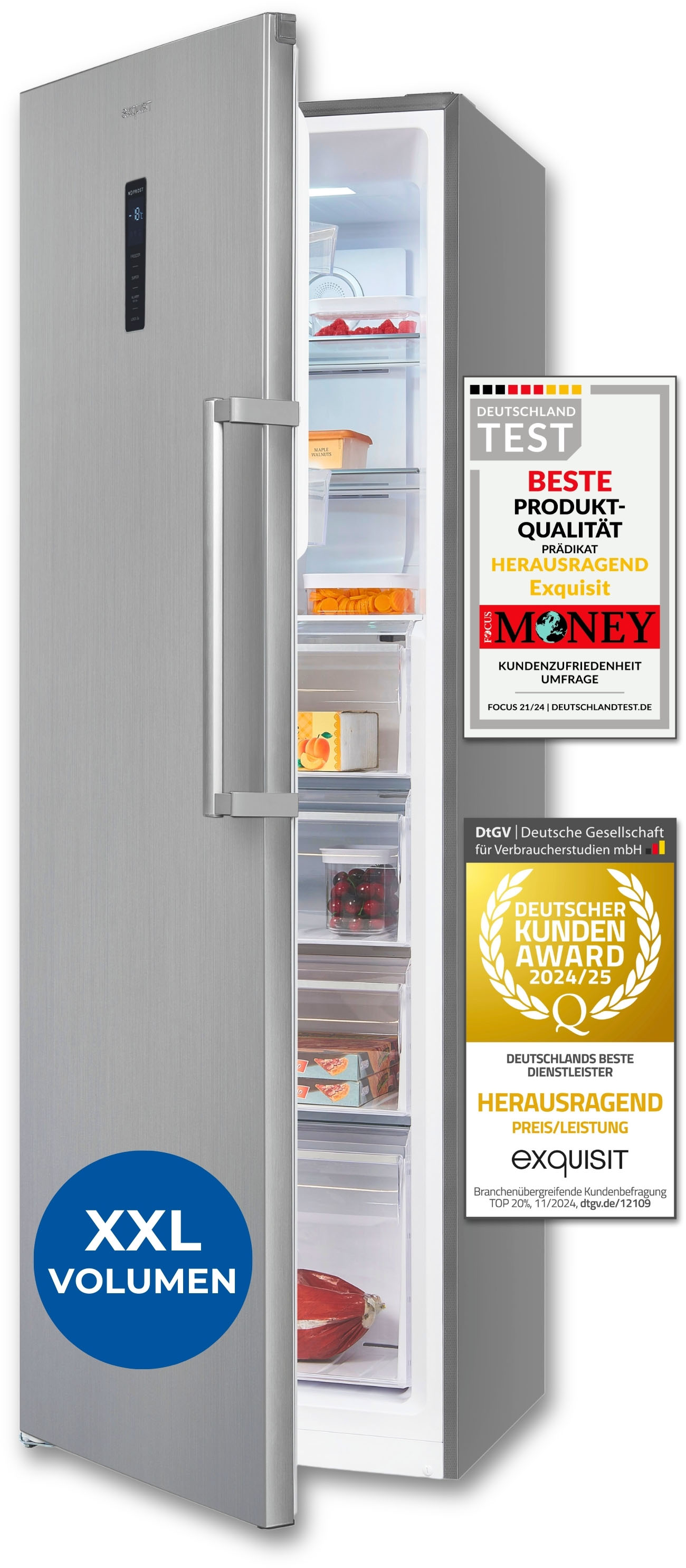 exquisit Gefrierschrank »GS295-NF-H-040D«, 185 cm hoch, 60 cm breit günstig online kaufen