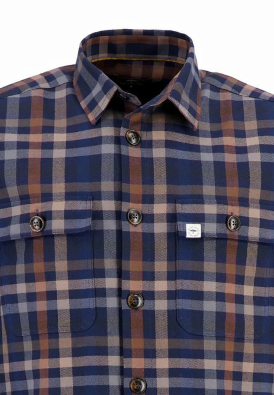 FYNCH-HATTON Langarmshirt Heavy Flannel Overshirt, Kent, 1/1 günstig online kaufen