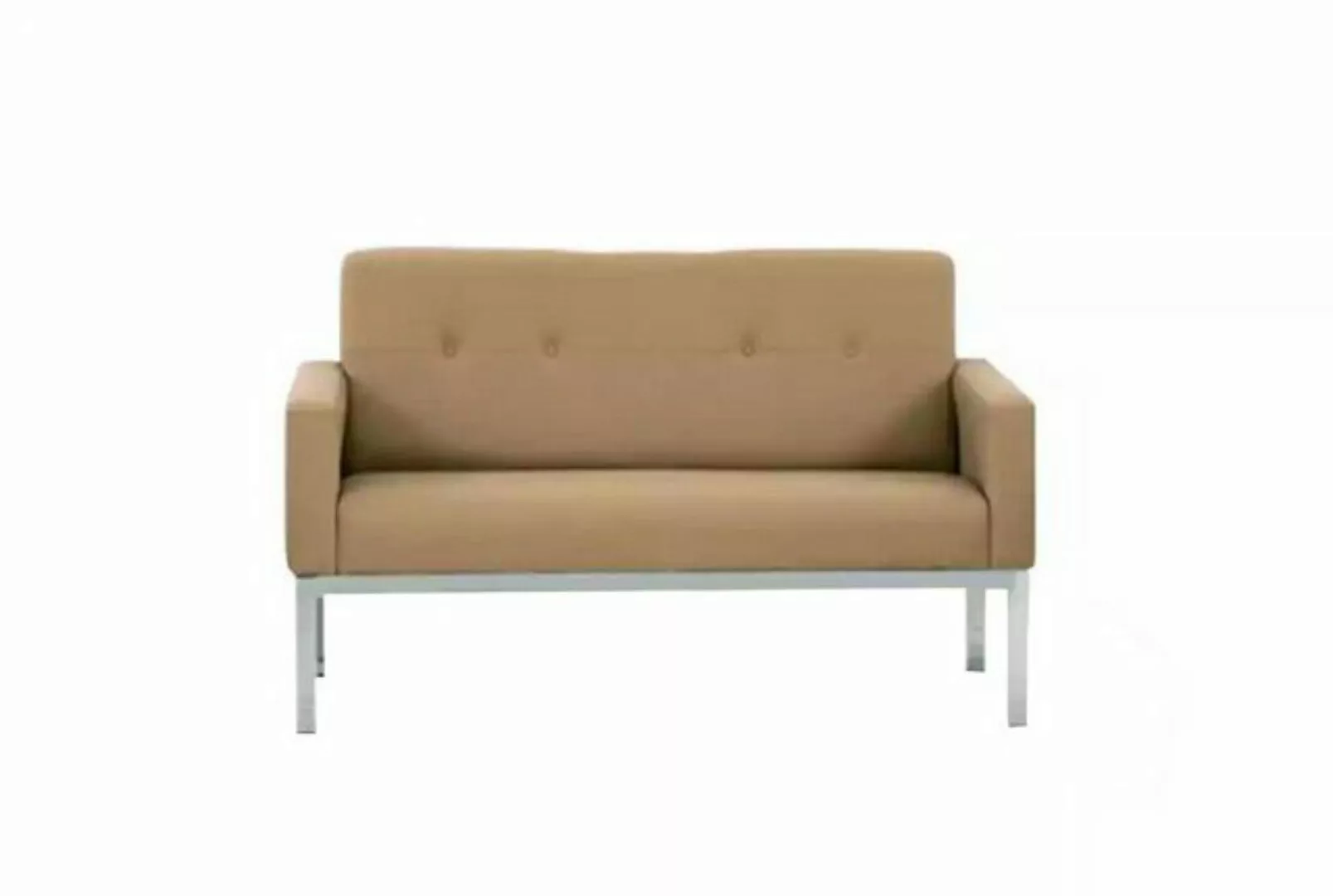 JVmoebel Sofa Beiger Zweisitzer Büromöbel Polstersofa Holzgestell Textil, 1 günstig online kaufen