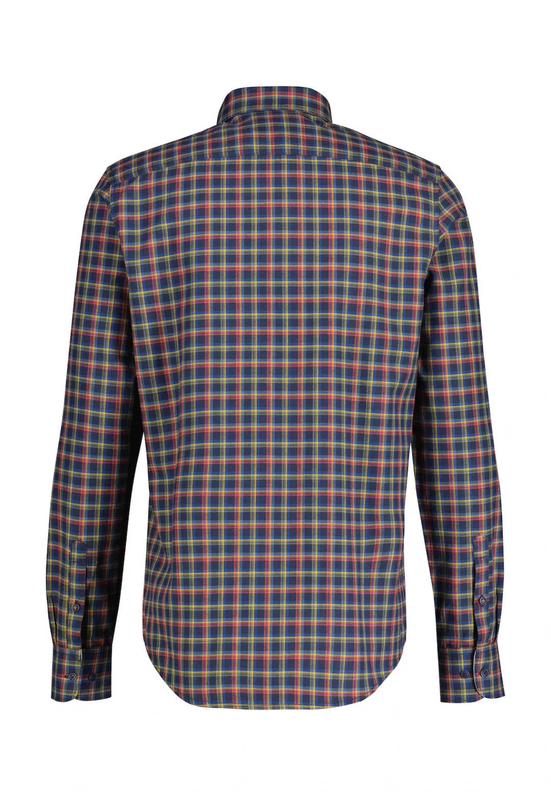 LERROS Langarmhemd "LERROS Langarmhemd mit Herringbone-Karo" günstig online kaufen