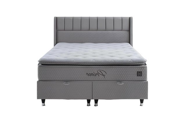 Xlmoebel Bett Neues Designer-Doppelbett für das Schlafzimmer in Grau mit ei günstig online kaufen