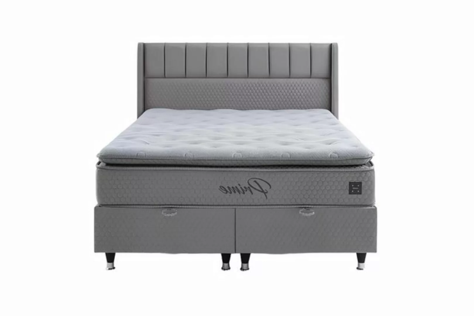 Xlmoebel Bett Neues Designer-Doppelbett für das Schlafzimmer in Grau mit ei günstig online kaufen