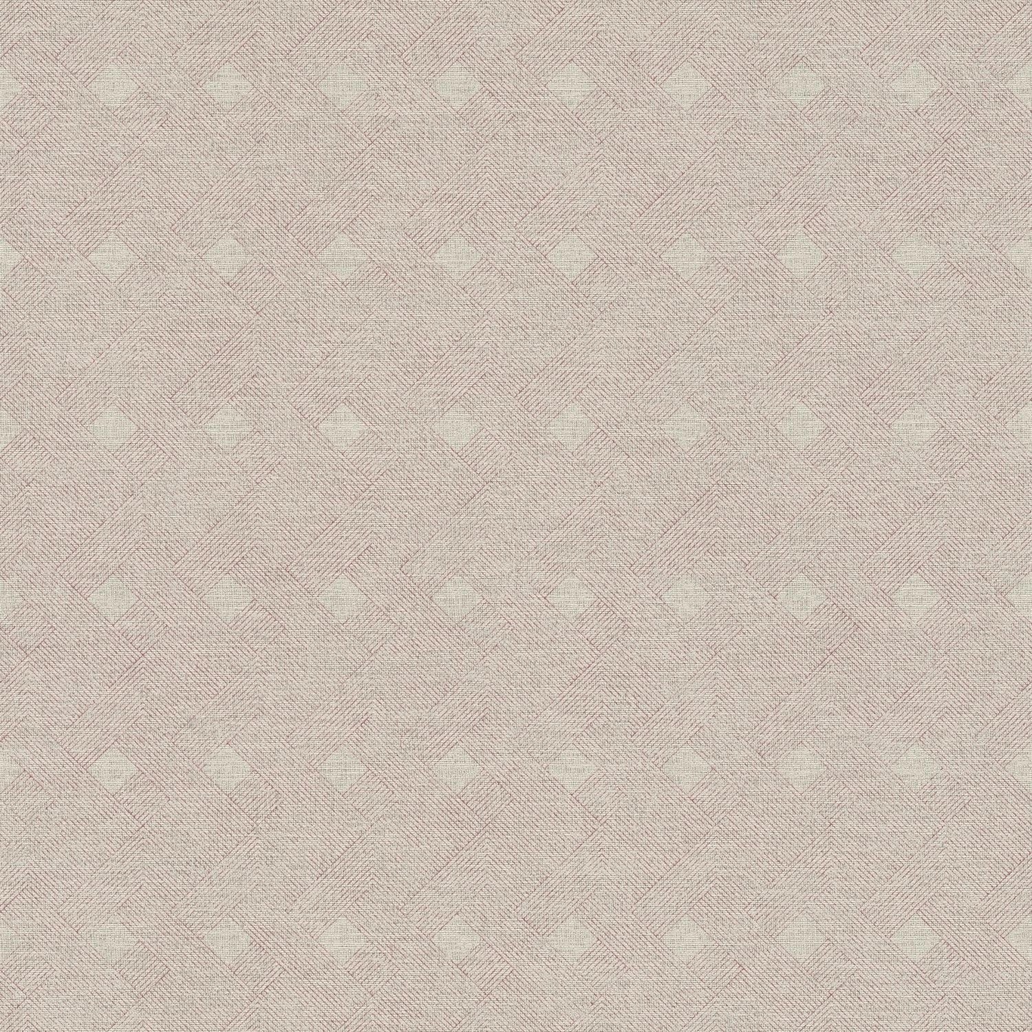 PROFHOME 380292-GU Grafik Tapete Geometrisch glänzend Beige Rot 0,53 m x 10 günstig online kaufen