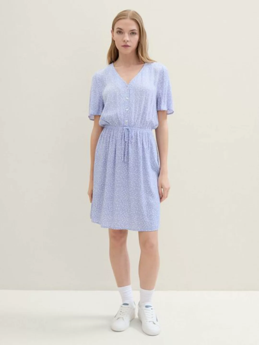 TOM TAILOR Denim Jerseykleid Minikleid mit Allover-Print günstig online kaufen