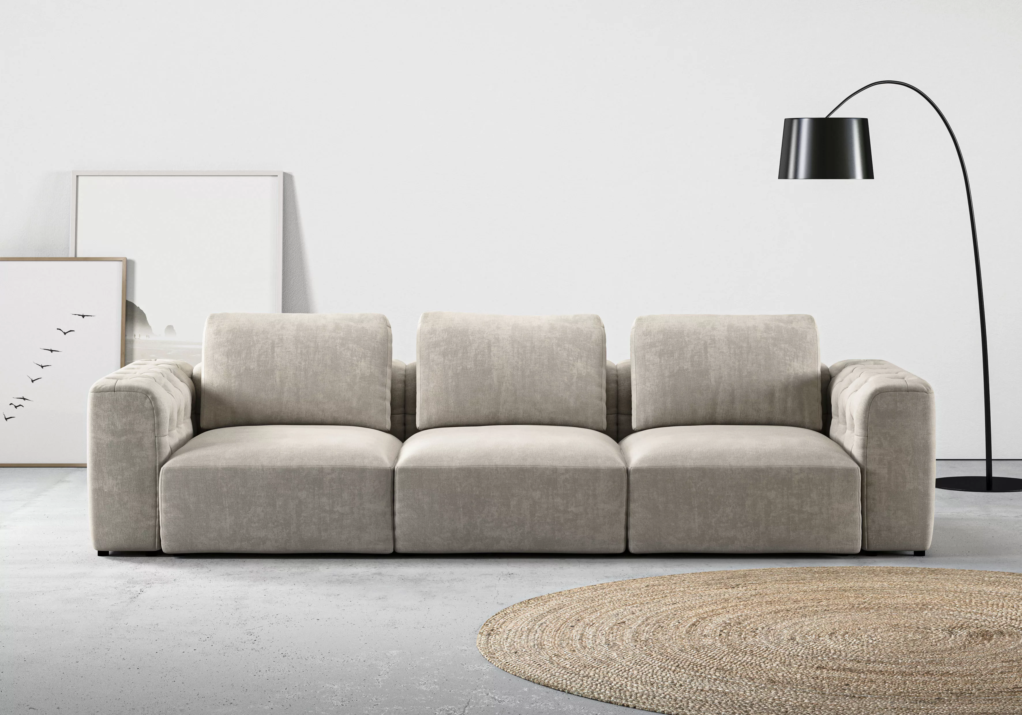 RAUM.ID 3-Sitzer "Cushid", Modulsofa, bestehend aus 3 Teilen, Breite 300 cm günstig online kaufen