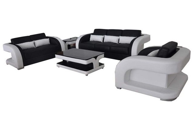 Xlmoebel Sofa Große Ledercouchgarnitur im modernen Design, bestehend aus 3- günstig online kaufen