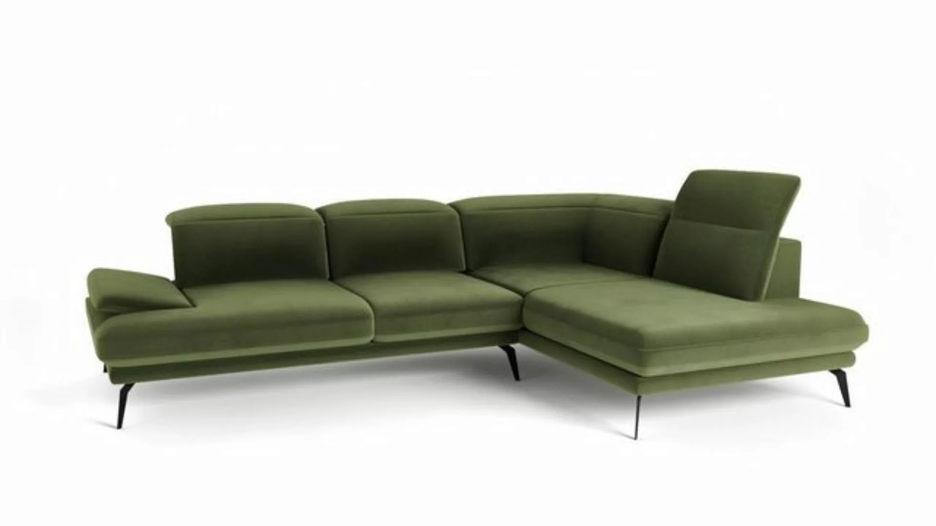 Siblo Ecksofa Elegantes Ecksofa Deli Plus auf hohen Beinen - Verstellbare K günstig online kaufen