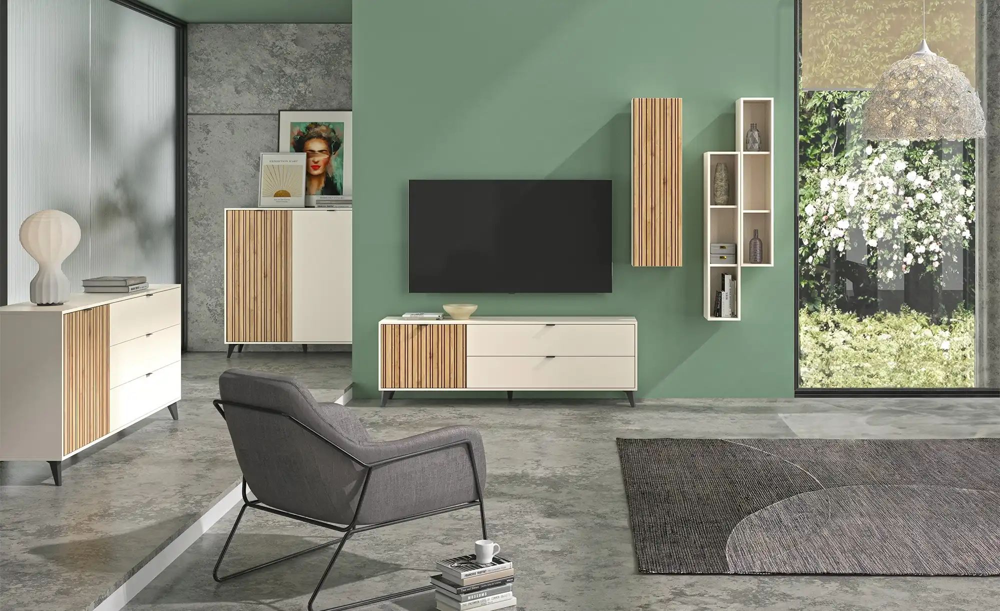 Hängeregal  Ispani ¦ creme ¦ Maße (cm): B: 123,2 H: 25 T: 30.0 Regale > Wan günstig online kaufen