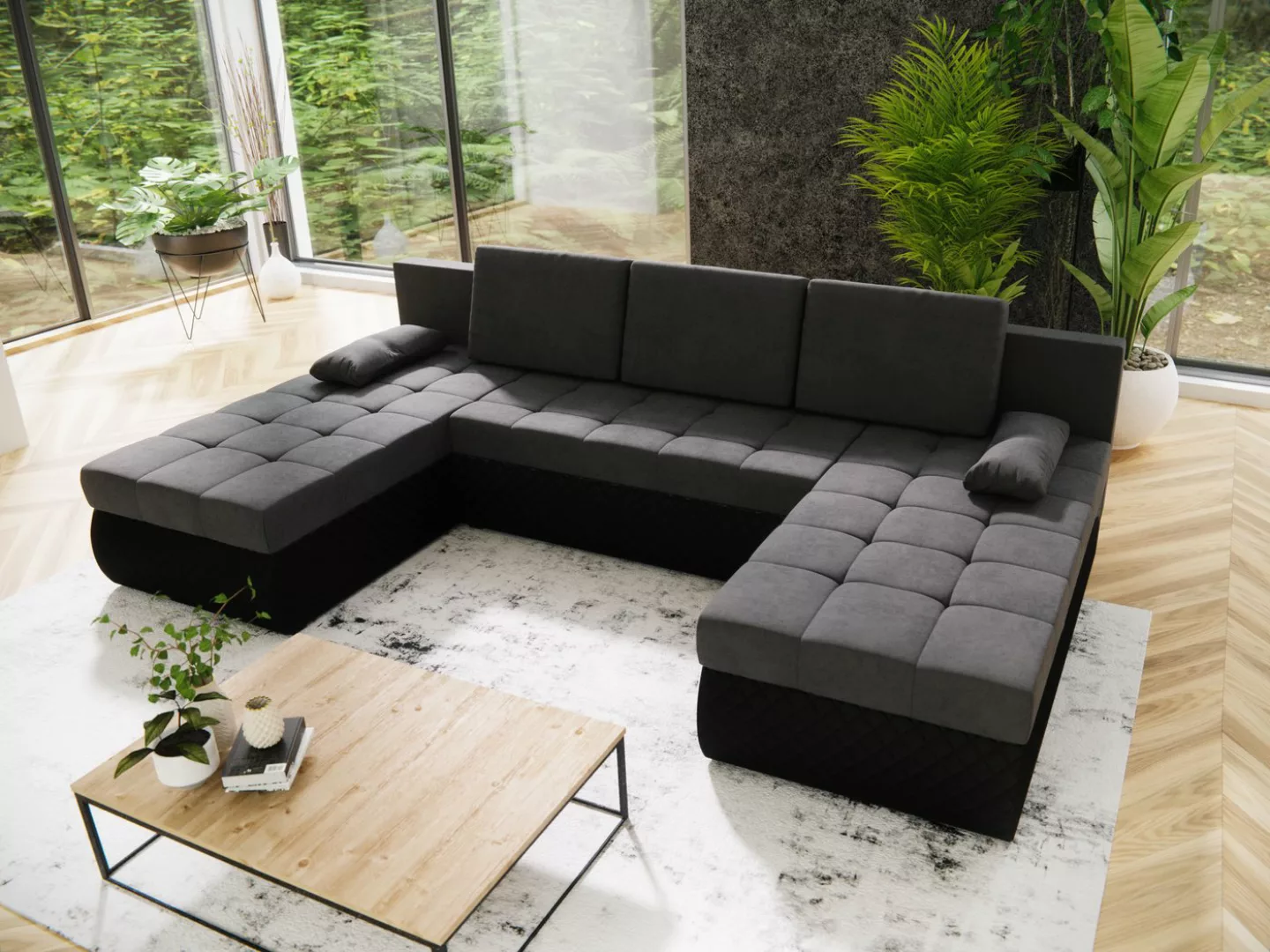 ALTDECOR Wohnlandschaft BOL-U, Couch mit Schlaffunktion, Wohnzimmer - Eckso günstig online kaufen