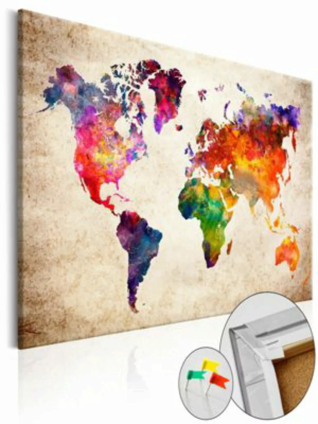 artgeist Pinnwand Bild Colourful Universe  [Cork Map] mehrfarbig Gr. 90 x 6 günstig online kaufen