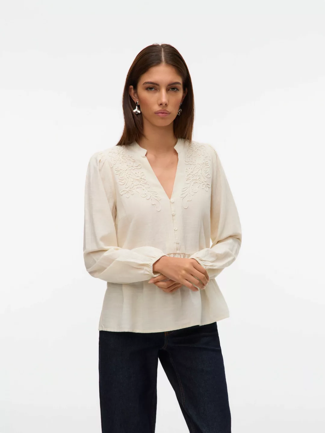 Vero Moda Blusentop "VMLOUISE LS TOP WVN" günstig online kaufen