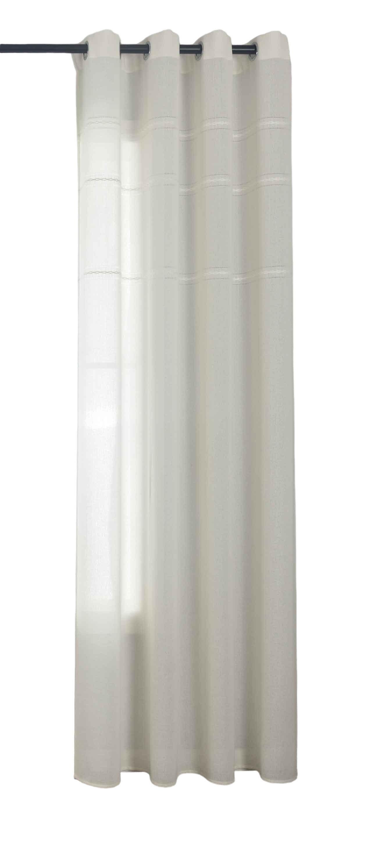 Gardinenbox Gardine, Ösen (1 St), halbtransparent, günstig online kaufen