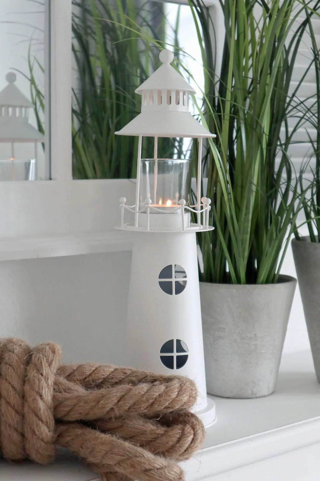 Grafelstein Dekoobjekt Leuchtturm WHITE OCEAN weiß günstig online kaufen