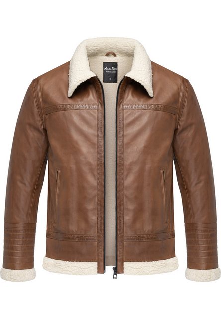 Amaci&Sons Lederjacke OATMAN Lederjacke Herren gefüllte Fell Lederjacke günstig online kaufen