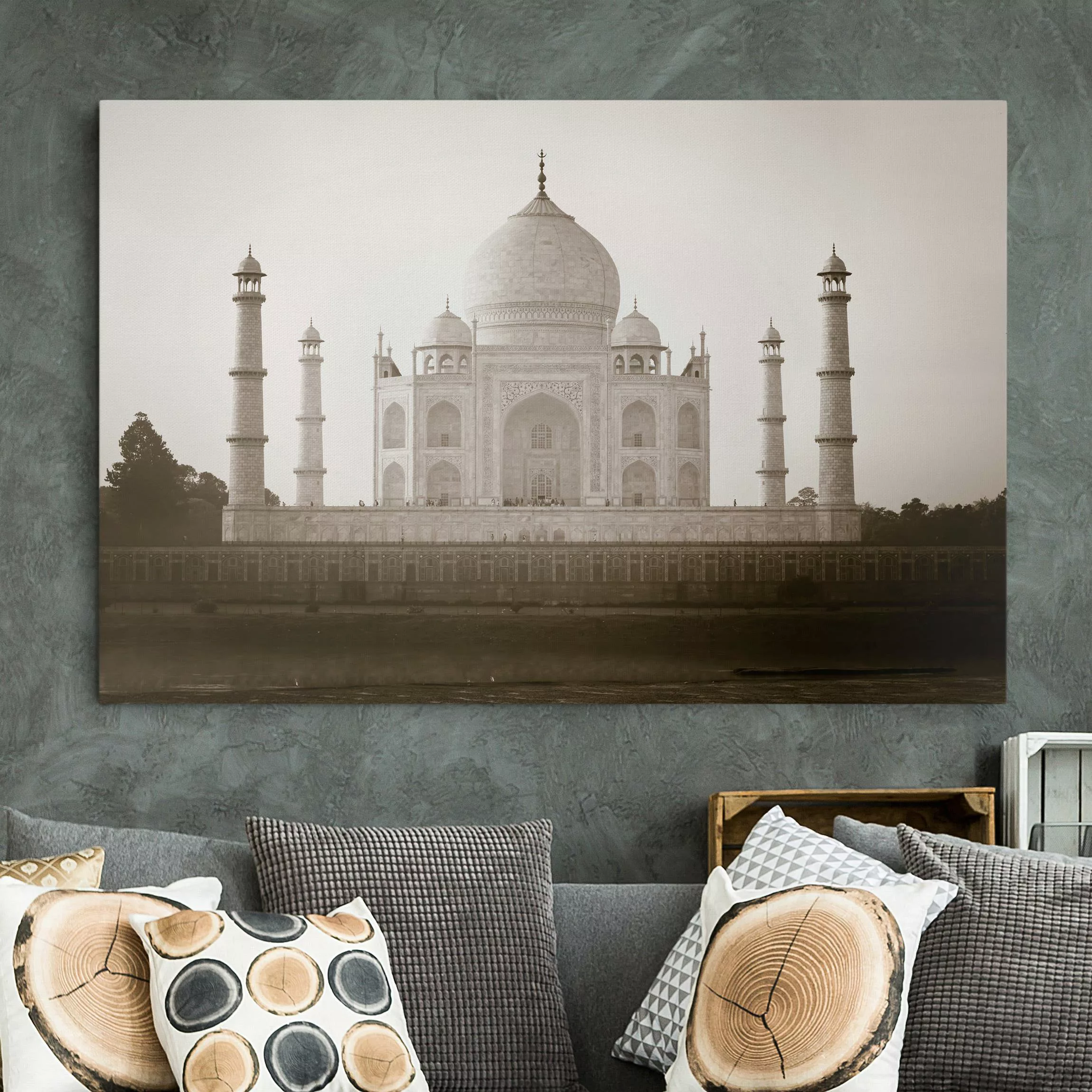 Leinwandbild Architektur & Skyline - Querformat Taj Mahal günstig online kaufen