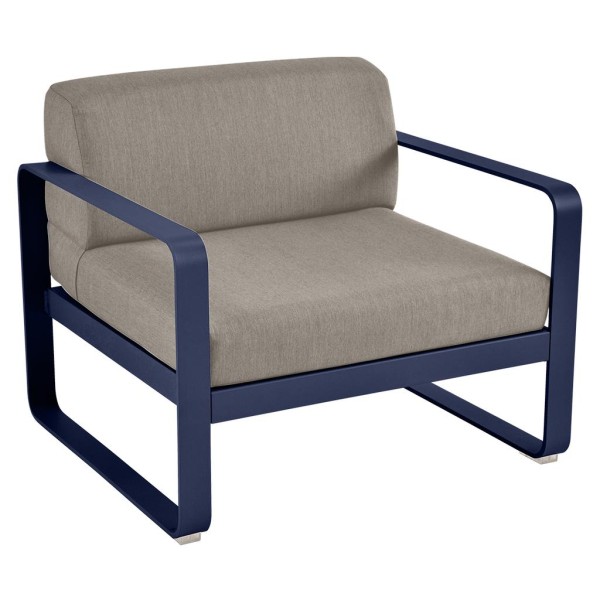 Bellevie Lounge-Sessel Outdoor 92 Abyssblau B8 Taupegrau günstig online kaufen