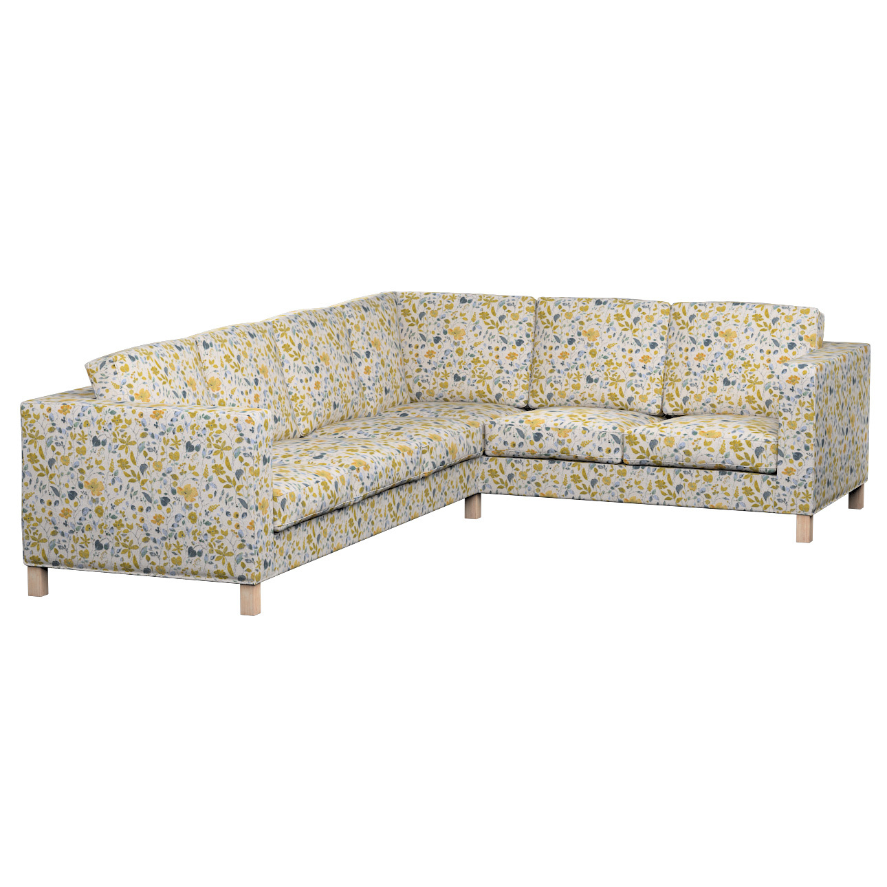 Bezug für Karlanda Sofa Ecke links, gelb-blau, 36cm x 30cm x 50cm, Cosy Hom günstig online kaufen