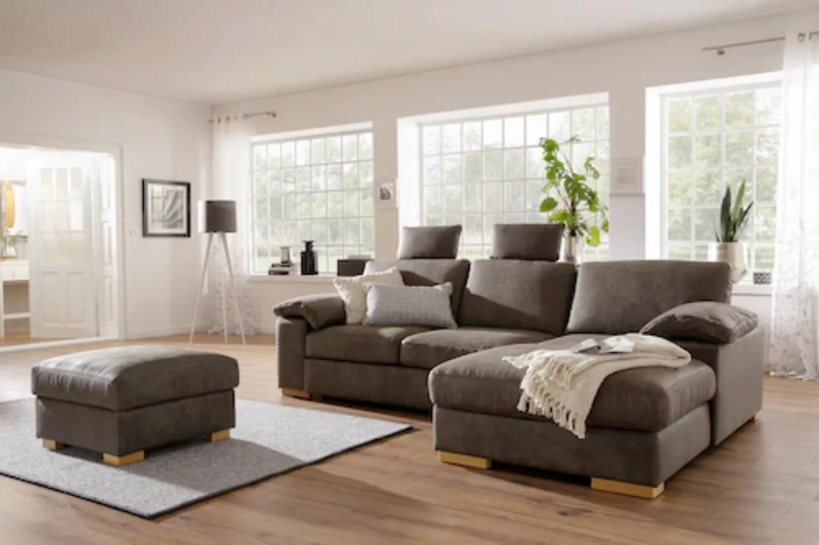 Home affaire Ecksofa »Ventura L-Form«, wahlweise mit Bettfunktion und Bettf günstig online kaufen