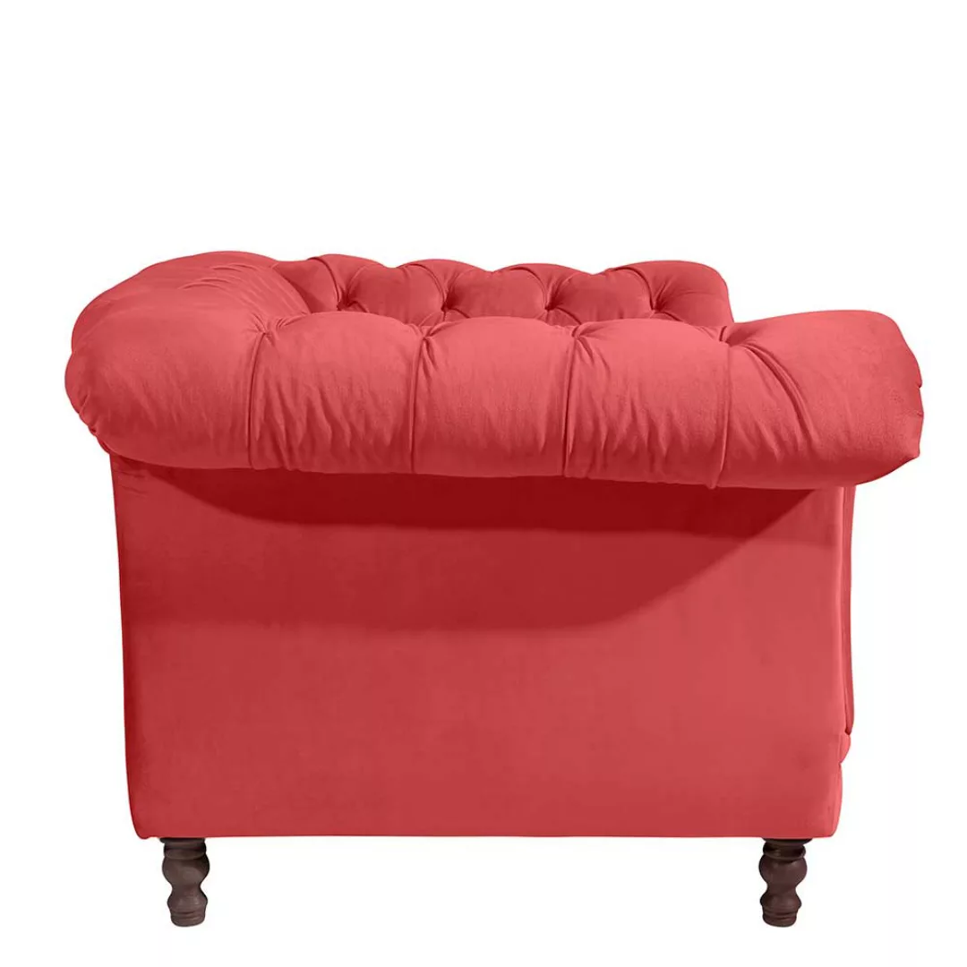 Big Sessel Neo Barock in Rot Samtvelours 167 cm breit - 100 cm tief günstig online kaufen