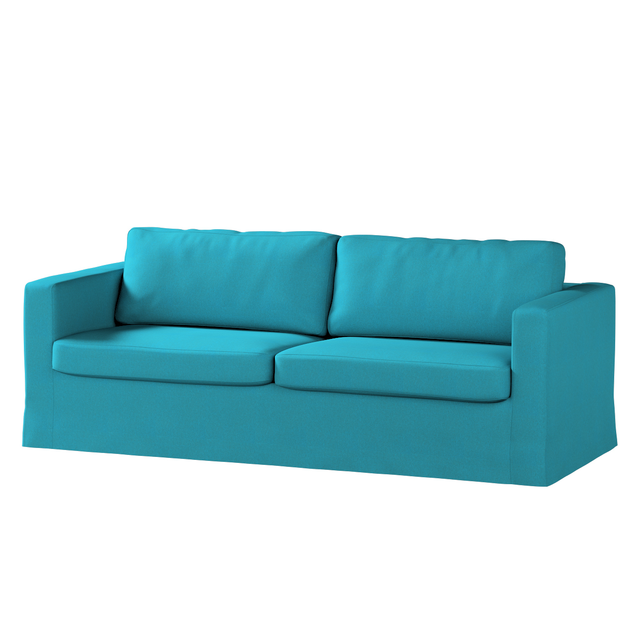 Bezug für Karlstad 3-Sitzer Sofa nicht ausklappbar, lang, türkis, Bezug für günstig online kaufen