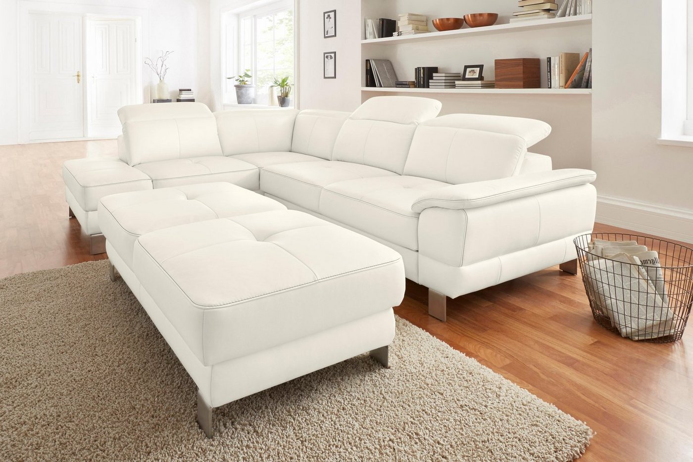 exxpo - sofa fashion Ecksofa "Mantua, L-Form", mit Kopf- bzw. Rückenverstel günstig online kaufen