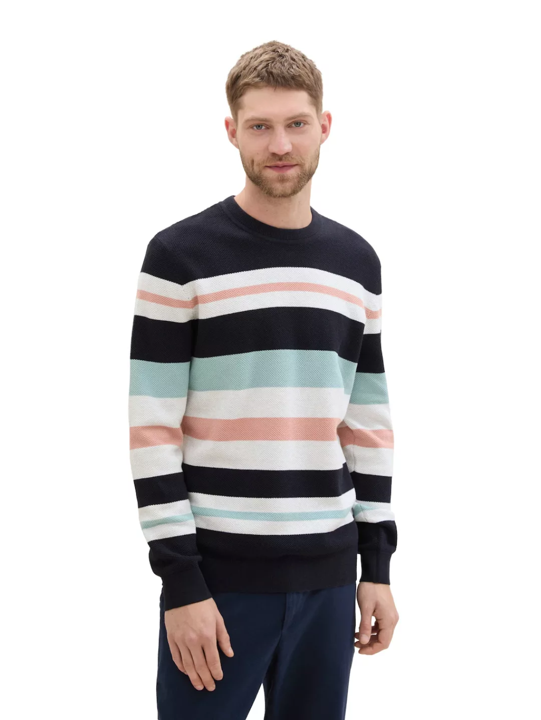 TOM TAILOR Strickpullover im Streifen-Design günstig online kaufen