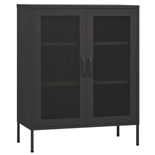 vidaXL Vitrine Vitrine Schrank Anthrazit 80x35x101,5 cm Stahl günstig online kaufen