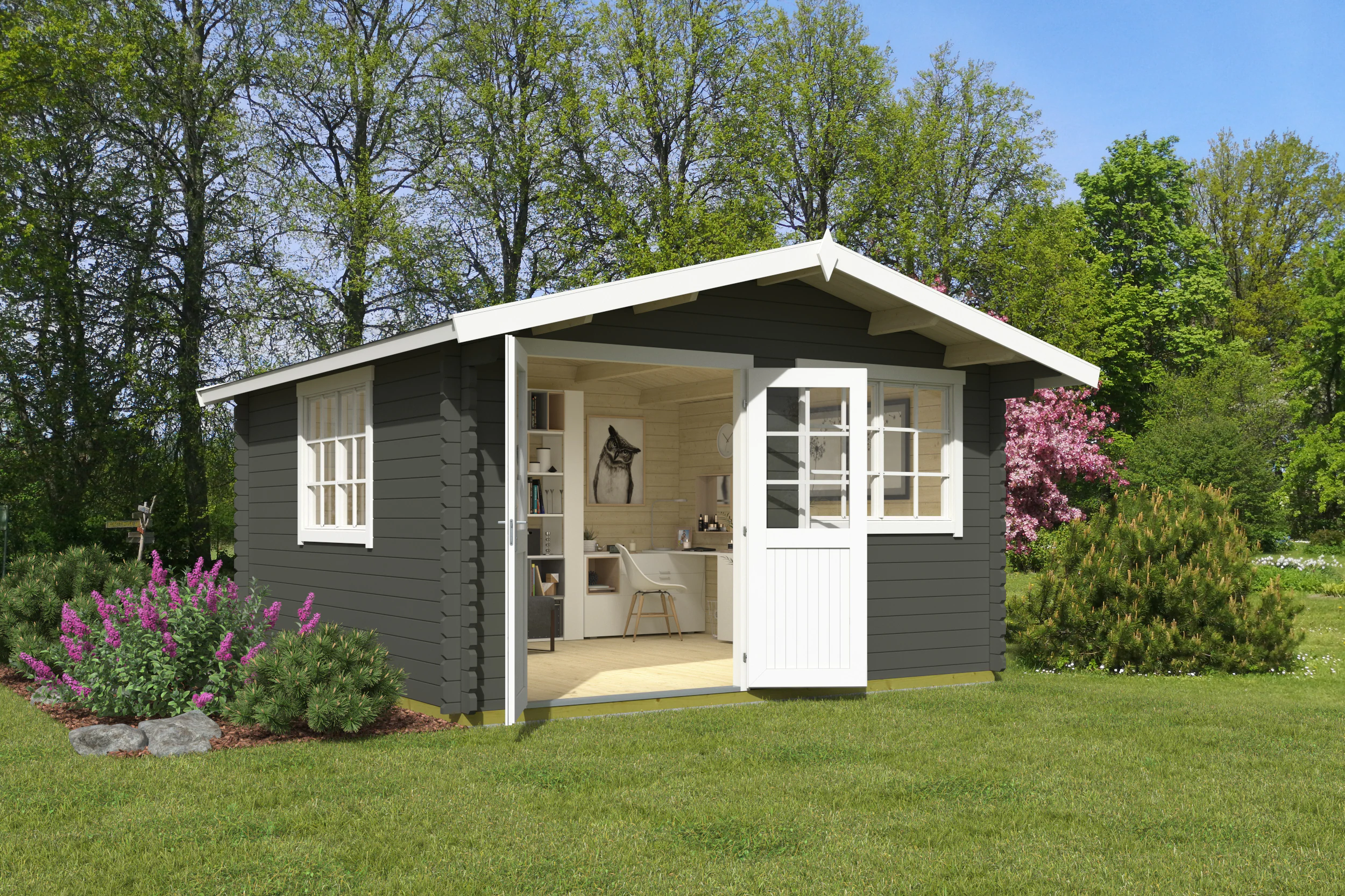 Nordic Holz Gartenhaus "Norderney 3", mit breitem Einstieg und Doppelfenste günstig online kaufen