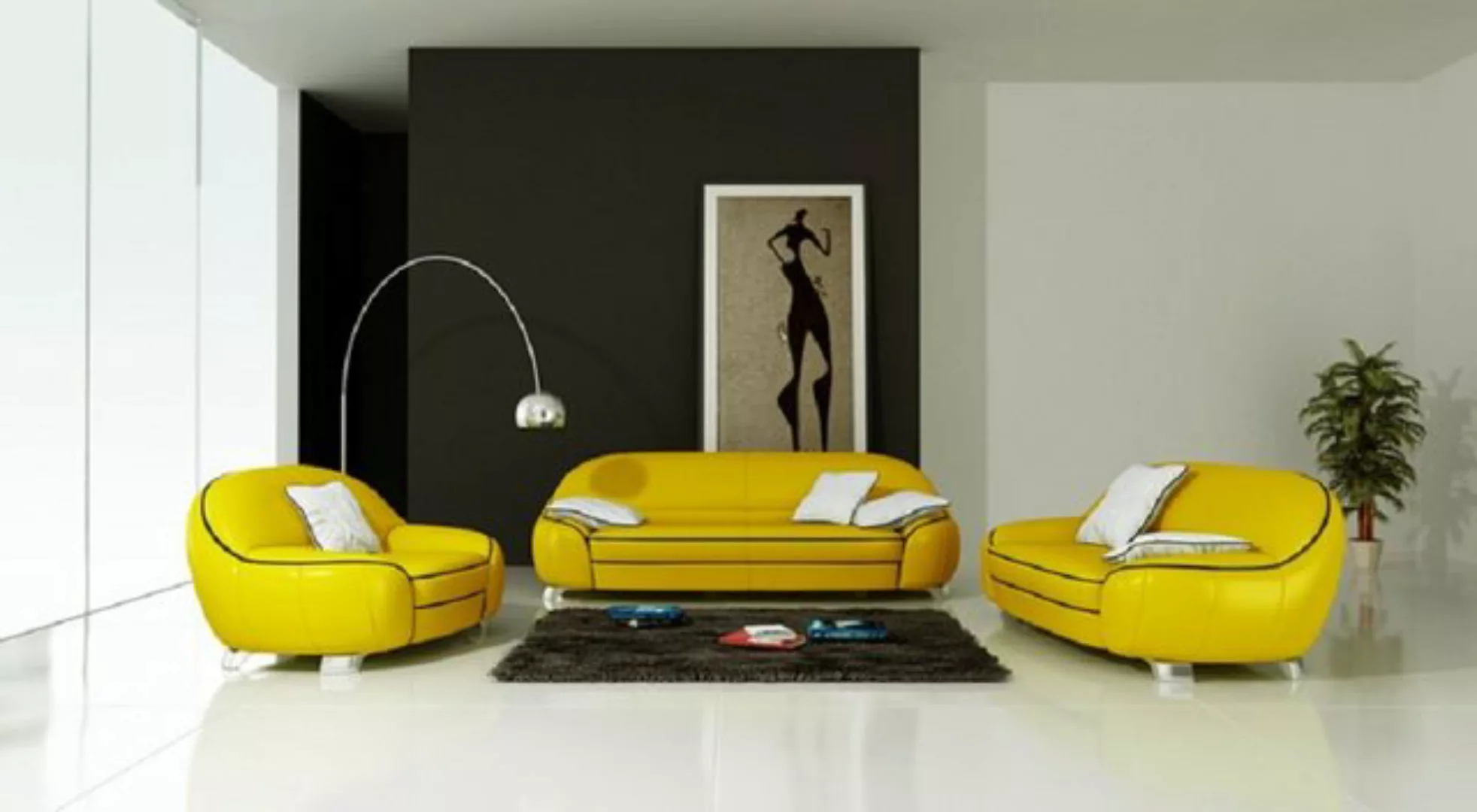 JVmoebel Sofa Sofagarnitur 3+2+1 Polster Designer Sofas Couch Sofa Garnitur günstig online kaufen