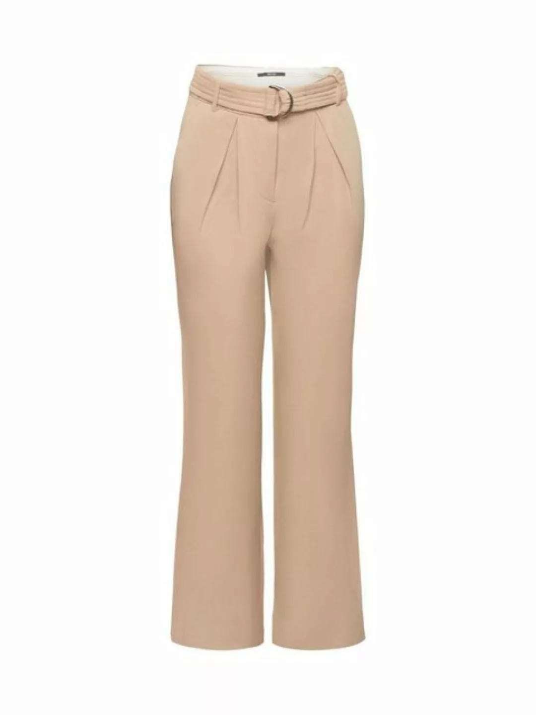 Esprit Collection Stoffhose Leinenmix-Hose mit hohem Bund und Gürtel günstig online kaufen