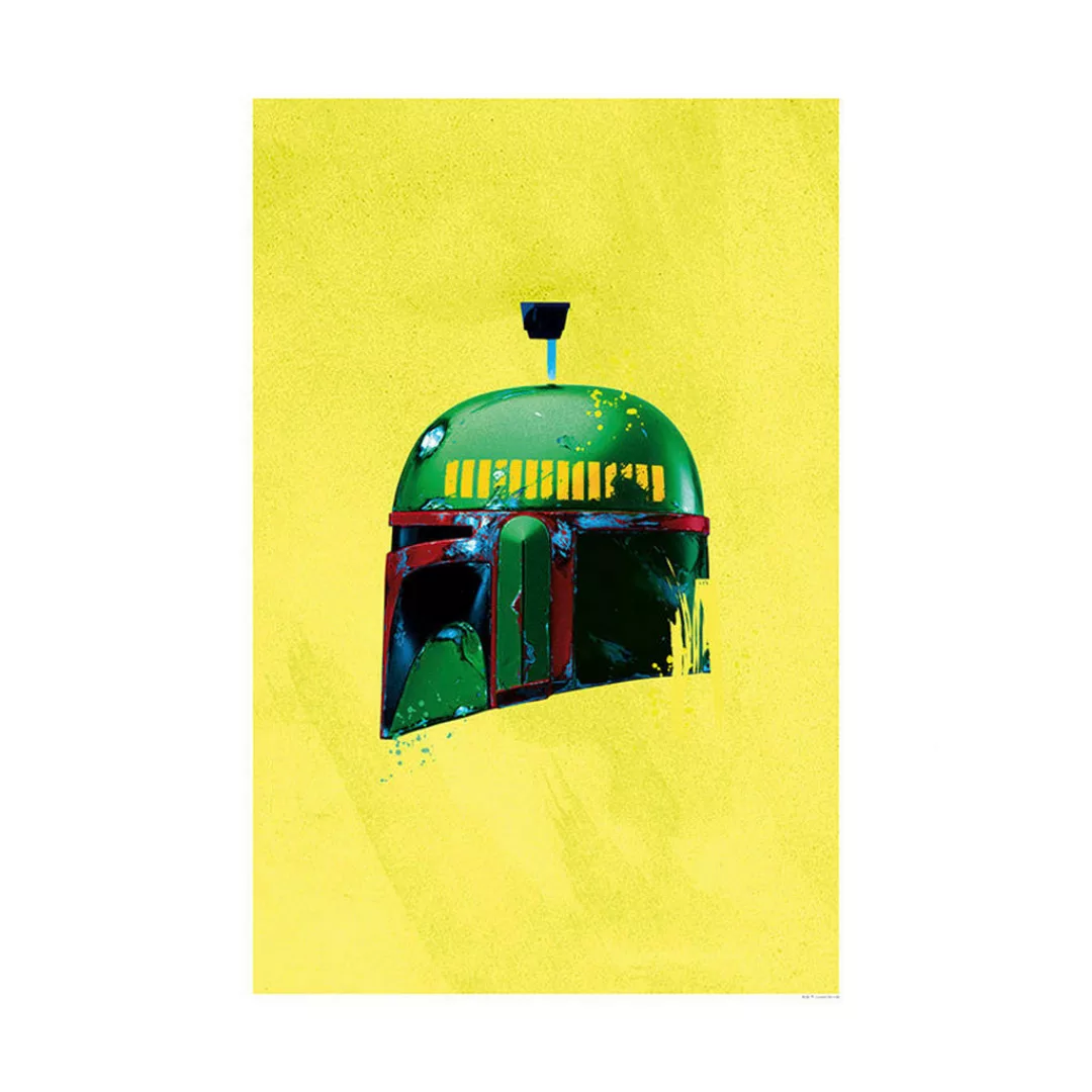 KOMAR Wandbild - Star Wars Classic Helmets Boba Fett - Größe: 50 x 70 cm me günstig online kaufen