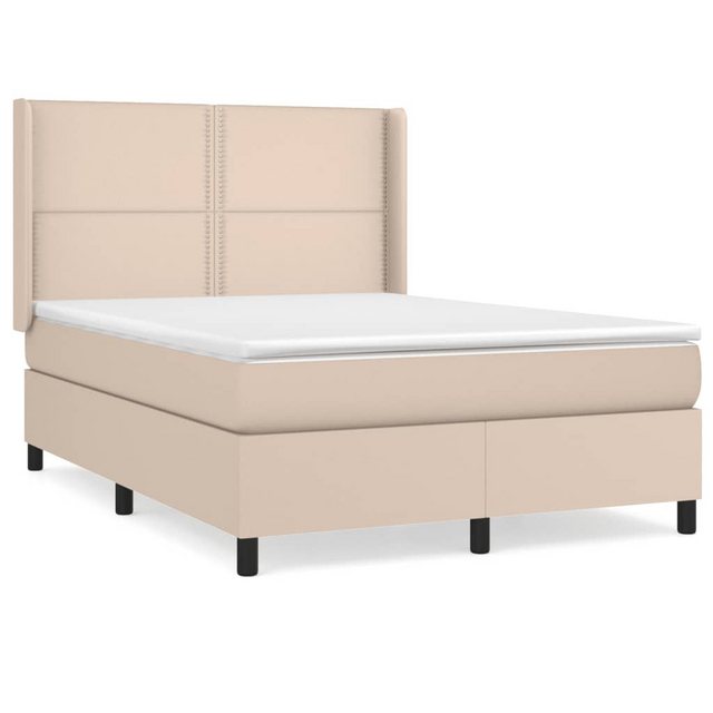 vidaXL Boxspringbett Matratze Cappuccino-Braun 140x190cm Kunstleder1466269 günstig online kaufen