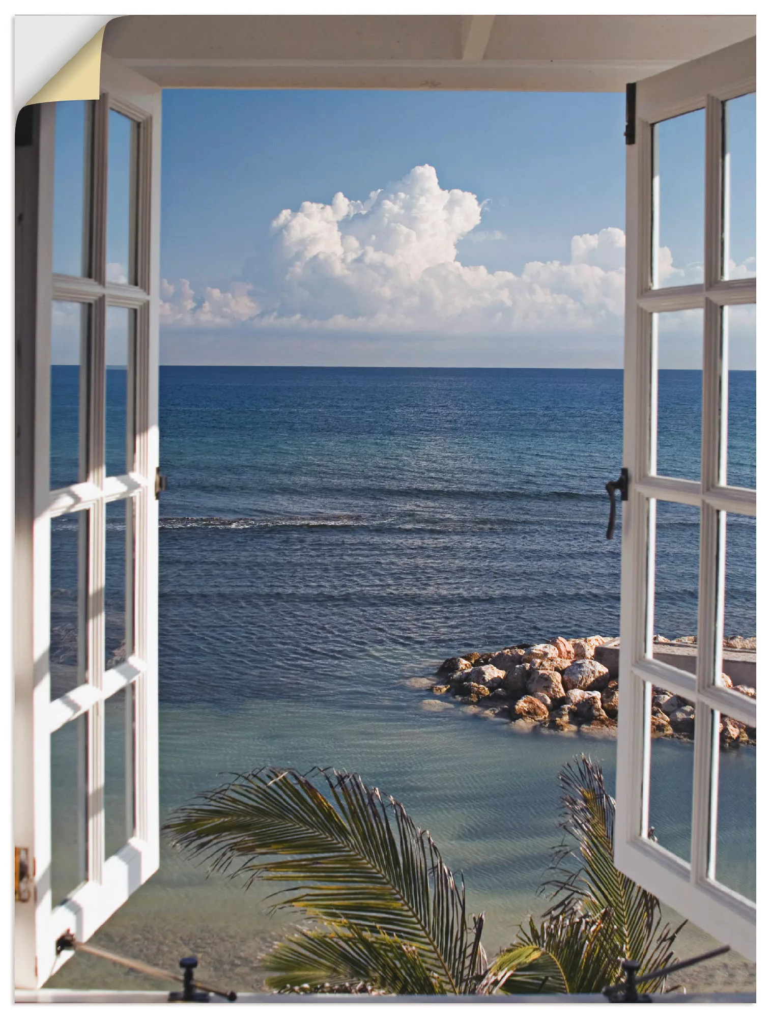 Artland Wandbild "Fenster zum Paradies", Fensterblick, (1 St.), als Alubild günstig online kaufen