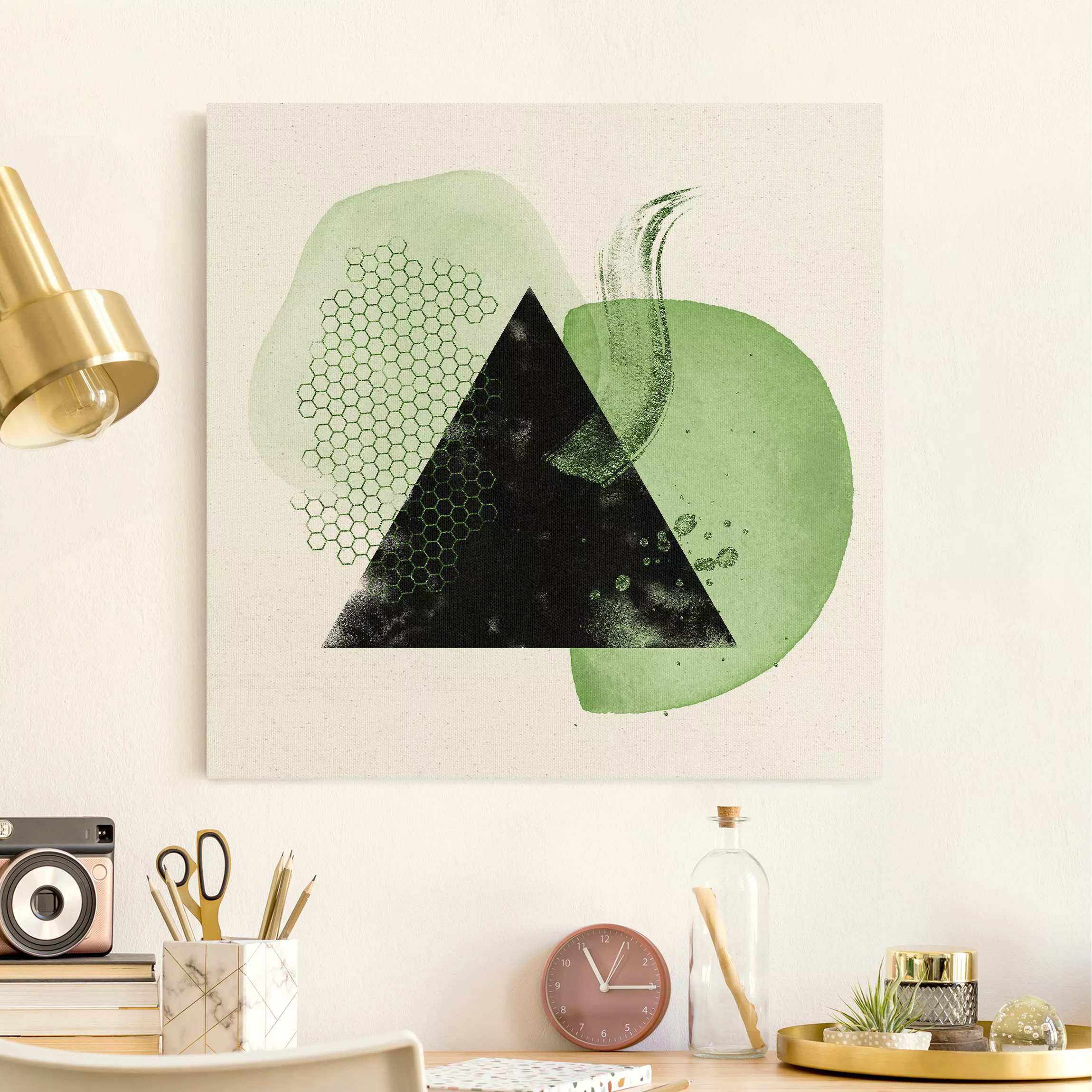 Leinwandbild auf Naturcanvas Abstrakte Komposition Waldgeflecht günstig online kaufen