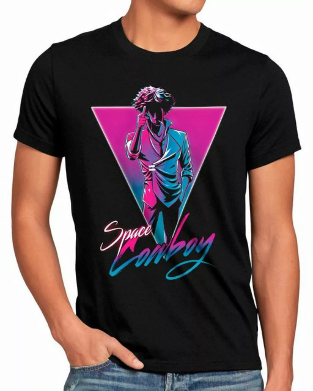 style3 Print-Shirt Herren T-Shirt Bebop Neon anime manga swordfish cowboy b günstig online kaufen