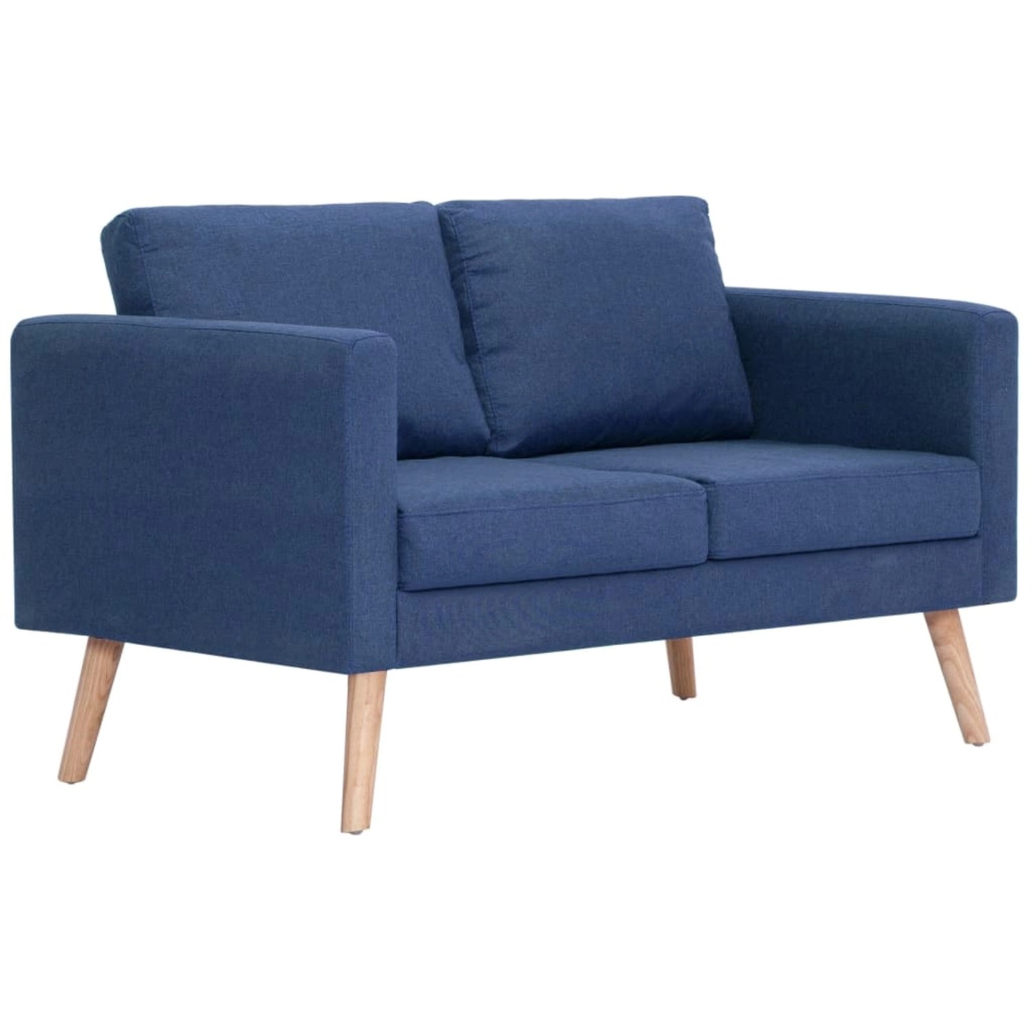 vidaXL Sofa 2-Sitzer-Sofa Stoff Blau Couch günstig online kaufen