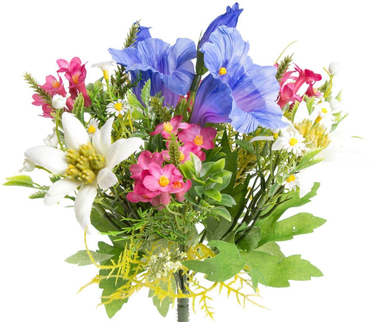 Kunstblume Edelweiß-Enzian-Alpenrosenstrauß Alpenblüten, Botanic-Haus, Höhe günstig online kaufen