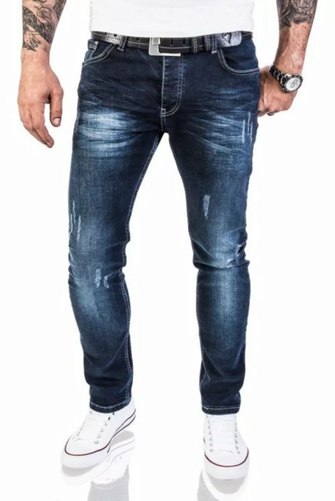 Rock Creek Slim-fit-Jeans Herren Jeans Slim Fit Blau M21 günstig online kaufen