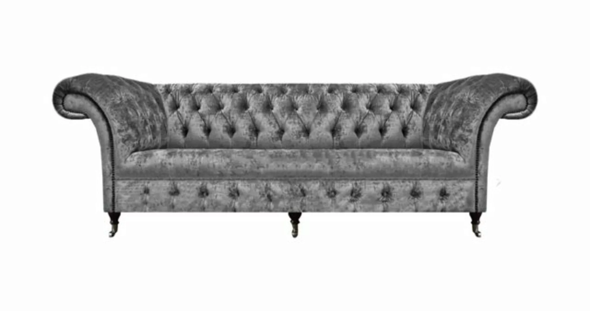 JVmoebel Chesterfield-Sofa Sofa Dreisitze Couch Wohnzimmer Textil Stoff Mod günstig online kaufen