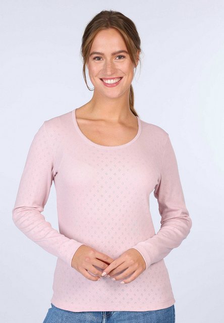 Sorgenfri Sylt Langarmshirt Malin Ajour-Strickdetails günstig online kaufen