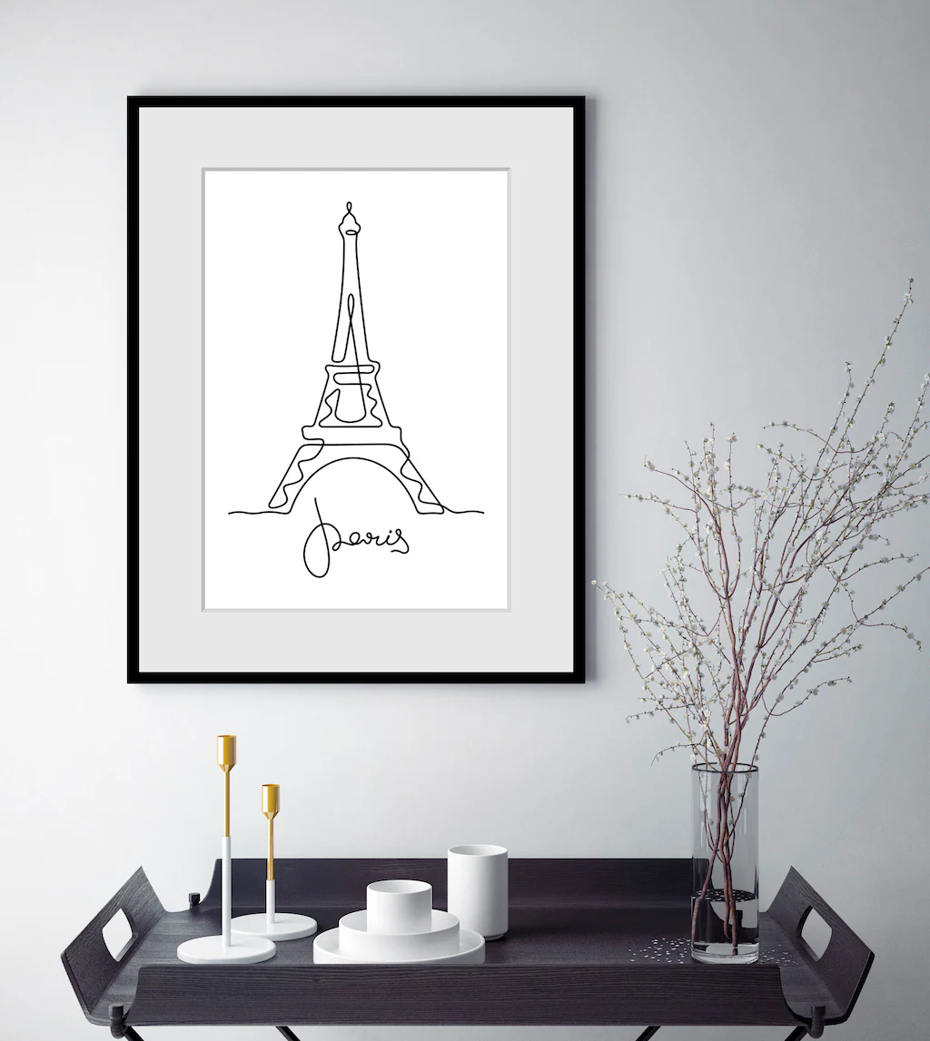 queence Bild "Stadt der Liebe", Paris-Frankreich-Gebäude-Kunst-Schriftzug-S günstig online kaufen