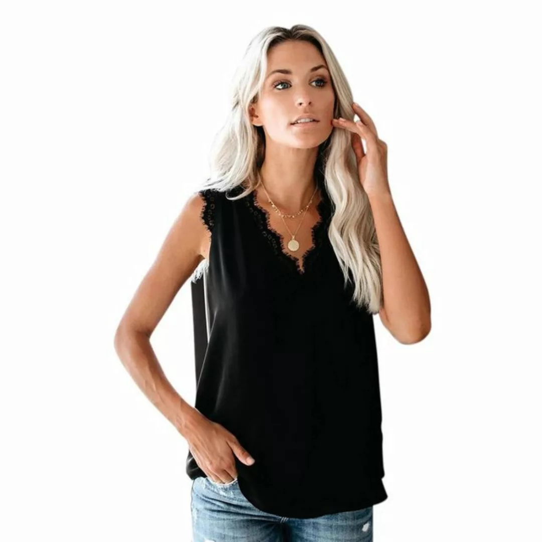 DEBAIJIA Longweste Damen Tank Top V-Ausschnitt Ärmellose Top Unterhemd Weic günstig online kaufen